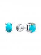 Серьги С4350308-1 2 Бирюза овал 1