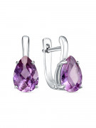 Серьги С4350374-1 2 Мистик кварц груша 3,74