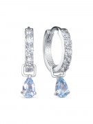 Серьги С4350456-1 2 Топаз груша 1, 10 фианит круг 0,1