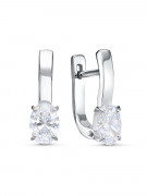 Серьги С4350468 2 Бриллианит овал 2,42